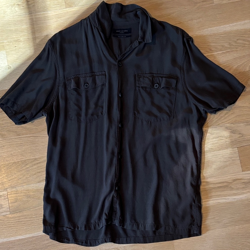 All Saints dark green Relaxed Fit Shirt